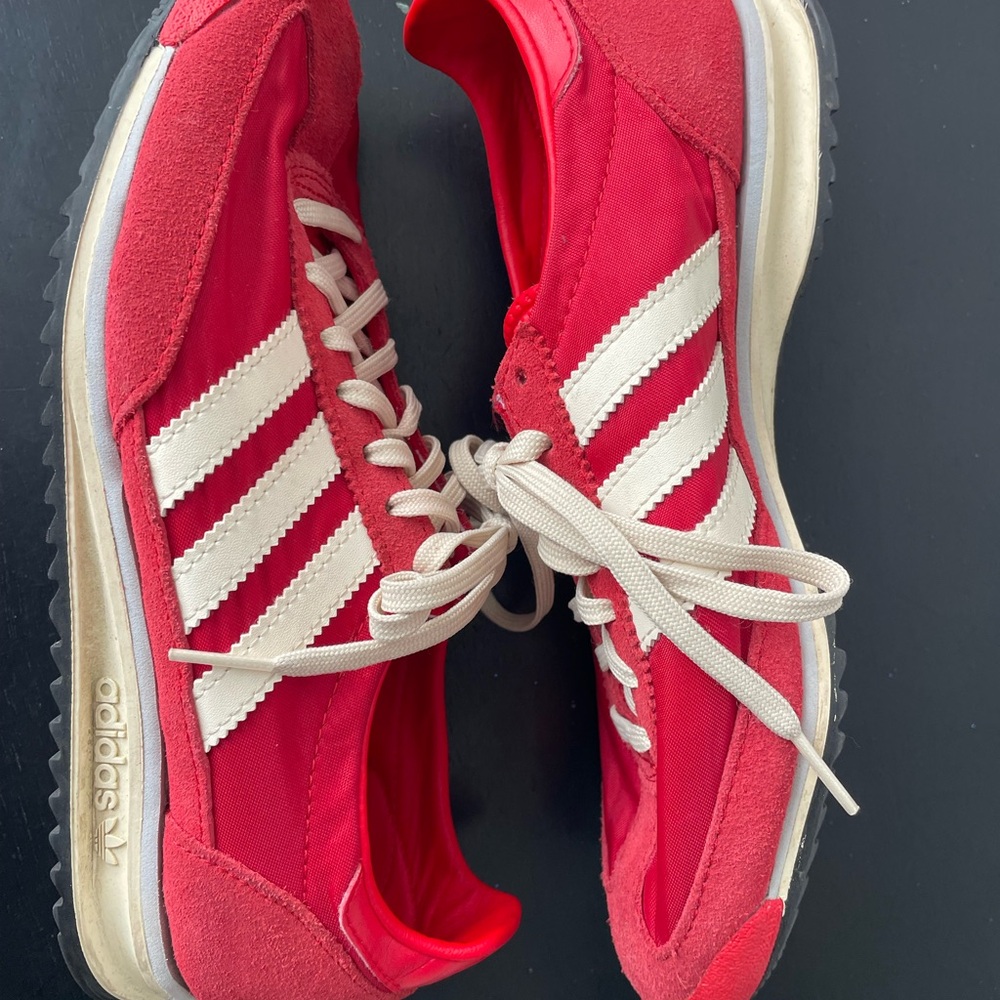 Adidas Women's Red SL 72 OG Sneakers US Size 6 Originals Tennis Shoes Trainers - Picture 2 of 8